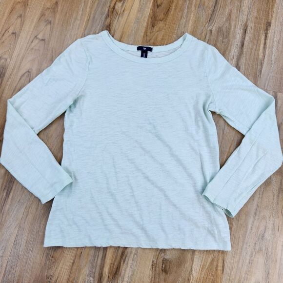 ☔️🍑Gap Mint Green Lightweight Long Sleeve Top Medium - Picture 1 of 10